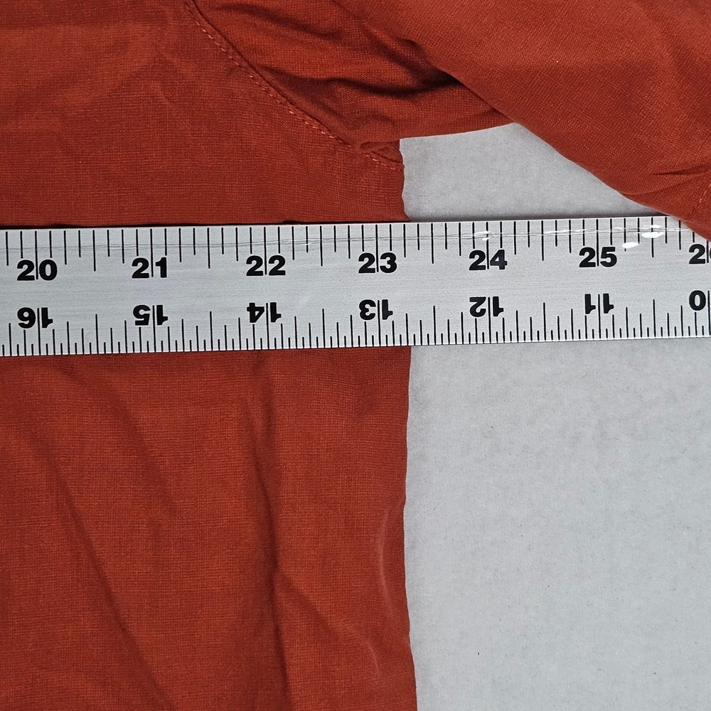 Saddlebred Mens Silk Blend Floral Embroidered Button Front Shirt Burnt Orange L - Picture 3 of 10